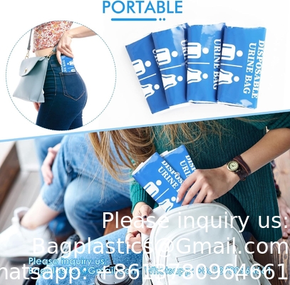 Sacs d'urine jetables, sacs de voyage, sacs d'urine unisexe, sacs de vomissements, sacs de voyage, sacs d'urine portable