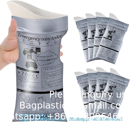 Sacs urinaires d'urgence, sacs urinaires de camping portables, sacs urinaires de voyage, urine portable d'urgence pour les embouteillages