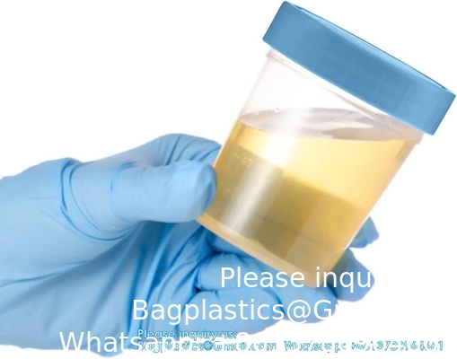 Gobelets à échantillons avec vis anti-fuite sur les couvercles - bocaux d'échantillons d'urine clairs et non stériles de 4 oz - conteneurs