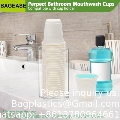 Coupe de salle de bain à usage unique compostable 100p rince-bouche écologique Coupe biodégradable Rinceau de bain médicament