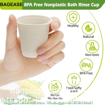 Coupe de salle de bain à usage unique compostable 100p rince-bouche écologique Coupe biodégradable Rinceau de bain médicament