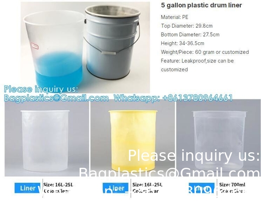 Peintures à charge lourde 5 mil Drum Liner Anti-statique Liner de seaux industriel barrière Bucket Liner