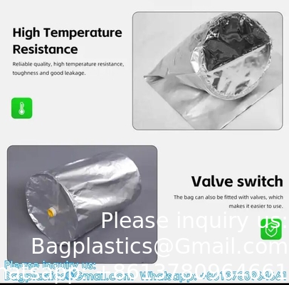 200 Ltr Sac en feuille d'aluminium à fond rond Tambour Liner Tambour liners/sacs pour le stockage de silicone et d'étanchéité en polyuréthane