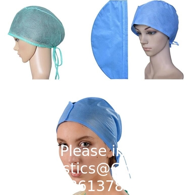 Capuche chirurgicale non tissée jetable Capuche chirurgicale infirmière jetable Capuche chirurgicale non tissée