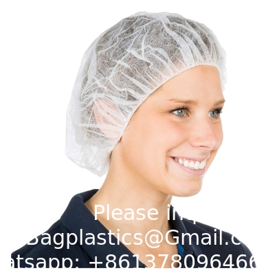 Capuchon jetable blanc, 100 paquets, filet de cheveux 24 pouces Capuchon jetable blanc, 100 paquets, filet de cheveux