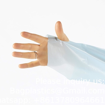 Vêtements en plastique, Vêtements CPE, Polyéthylène, Niveau 1, Vêtements isolants jetables, non chirurgicaux, bleus, protecteurs