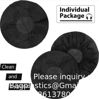 Couvercle pour écouteurs non tissés Noir / Blanc / Bleu Non tissé jetable Couvercle hygiénique pour écouteurs à usage unique