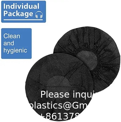 Couvercle pour écouteurs non tissés Noir / Blanc / Bleu Non tissé jetable Couvercle hygiénique pour écouteurs à usage unique