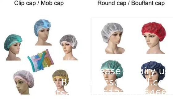 Tape à bande médicale non tissée à usage unique Bouffant Tape de couverture capillaire Net de cheveux Médecin chirurgien Chapeau infirmier Chapeau rond
