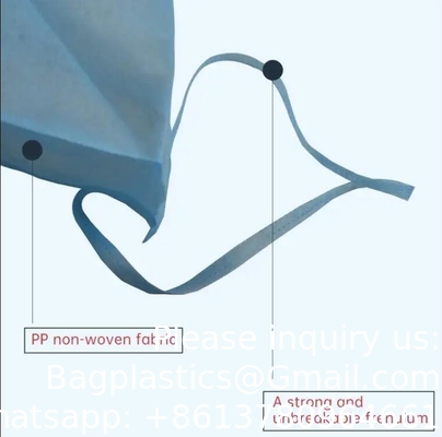 Fabricant médical Exigences de l' hôpital Bleu SMS 35gm Chapeau Médecin-chirurgien Bonnet respirant frais et fort Couverture de tête