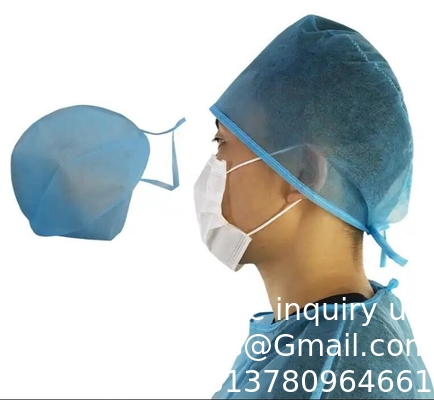 Fabricant médical Exigences de l' hôpital Bleu SMS 35gm Chapeau Médecin-chirurgien Bonnet respirant frais et fort Couverture de tête