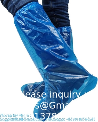 Couverture des bottes et des chaussures 19 pouces de hauteur extra grande durable résistant à l'eau / déchirure couverture de chaussure longue claire imperméable à l'eau antidérapant