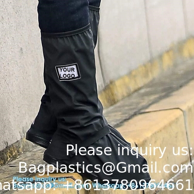Couvertures de chaussures imperméables à l'eau, couvertures de chaussures de pluie pliables réutilisables avec fermeture à glissière, antidérapant, réflecteur, équipement de pluie pour hommes, femmes