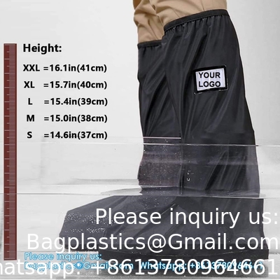 Couvertures de chaussures imperméables à l'eau, couvertures de chaussures de pluie pliables réutilisables avec fermeture à glissière, antidérapant, réflecteur, équipement de pluie pour hommes, femmes
