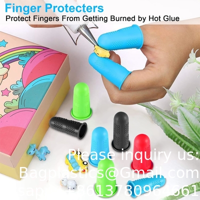 Couvertures de doigts en caoutchouc, protecteur de doigts en silicone, manches, conseils de protection, bout de doigt, couvertures de pouce, coussinets pour colle chaude