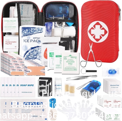 fournitures médicales d'urgence de traumatisme boîte imperméable rouge emballée, parfait pour la voiture