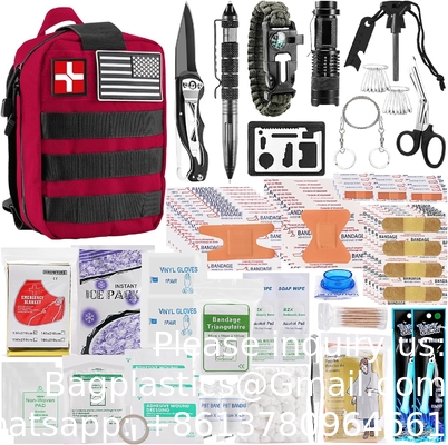 Kit de premiers soins de survie, sacoche médicale Molle équipement de survie d'urgence en plein air et équipement pour la randonnée Camping Hunt