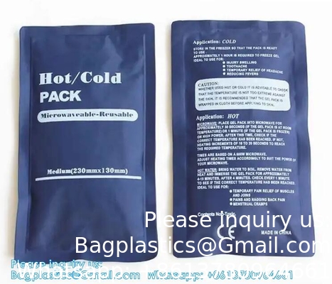 Taille et forme personnalisées Reutilisables Compresse à gel chaud et froid Polyester Ice Pack pour la thérapie