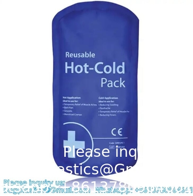 Taille et forme personnalisées Reutilisables Compresse à gel chaud et froid Polyester Ice Pack pour la thérapie