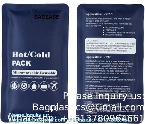Taille et forme personnalisées Reutilisables Compresse à gel chaud et froid Polyester Ice Pack pour la thérapie