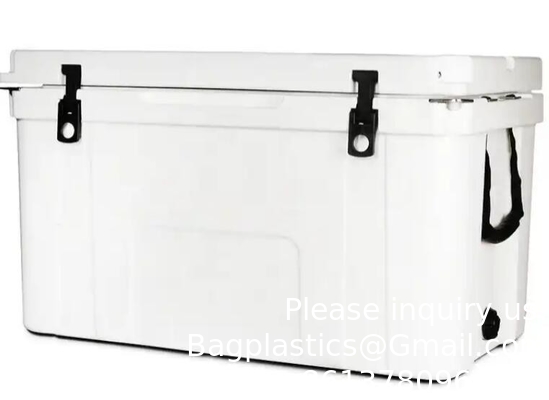 Boîte de stockage de glace en plastique de 78 l pour chariot à rouleaux à moulures rotatives