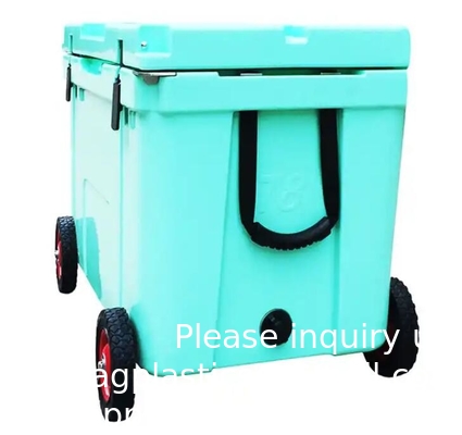 Boîte de stockage de glace en plastique de 78 l pour chariot à rouleaux à moulures rotatives
