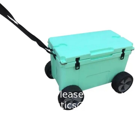 Boîte de stockage de glace en plastique de 78 l pour chariot à rouleaux à moulures rotatives