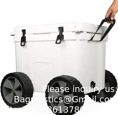 Boîte de stockage de glace en plastique de 78 l pour chariot à rouleaux à moulures rotatives