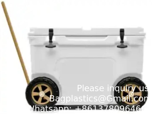 55 Quart Best Sell Boîte à glace 4 roues Premium Cooler à roues isolant en mousse dossier pliable siège froid poitrine