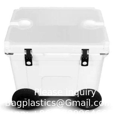 55 Quart Best Sell Boîte à glace 4 roues Premium Cooler à roues isolant en mousse dossier pliable siège froid poitrine