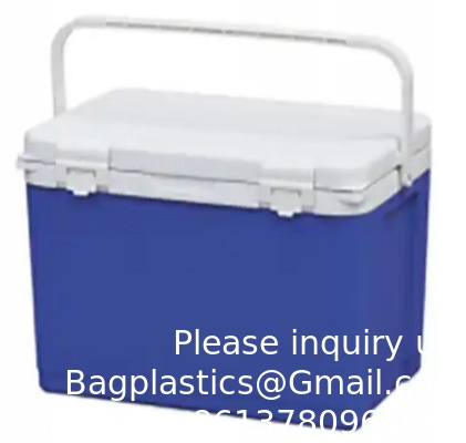 Boîte de refroidisseur de glace en PU portable pour transporteur de vaccins Boîte de refroidisseur de transport médical 30L 50L 75L 100L avec poignées à roues