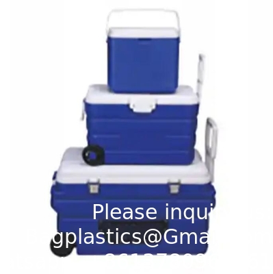 Boîte de refroidisseur de glace en PU portable pour transporteur de vaccins Boîte de refroidisseur de transport médical 30L 50L 75L 100L avec poignées à roues