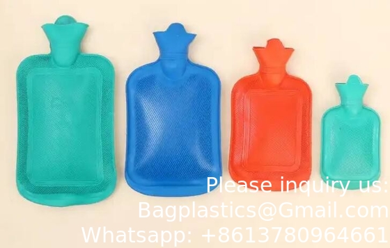 Bouteille d'eau chaude de 500 ml 1000 ml en gros Remplissage d'eau en caoutchouc Sac médical d'eau chaude avec couvercle