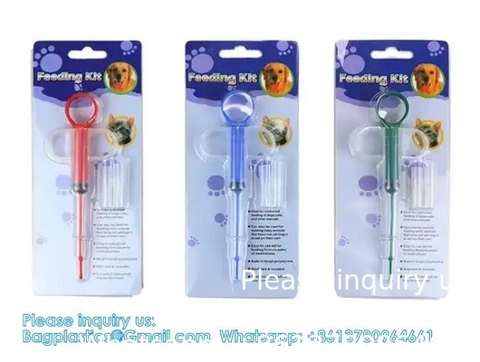 Pilule à double usage pour animaux de compagnie, alimentateur, pistolet, chien, chat, pilule, pistolet, capsule, médicament, seringue, médicament, seringue, alimentation