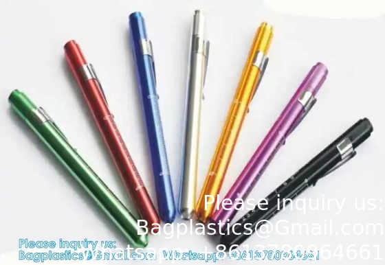 OEM Alloy d'aluminium Lumière de stylo infirmier Médecin Torche personnalisée Lumière de stylo médical à LED avec jauge de pupille Pour infirmière
