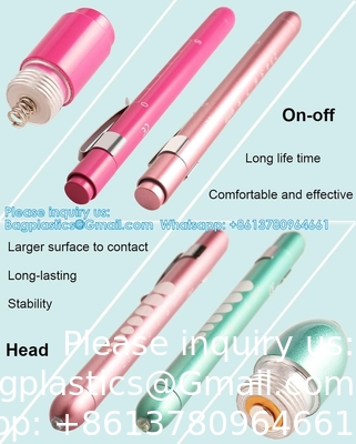 OEM Alloy d'aluminium Lumière de stylo infirmier Médecin Torche personnalisée Lumière de stylo médical à LED avec jauge de pupille Pour infirmière
