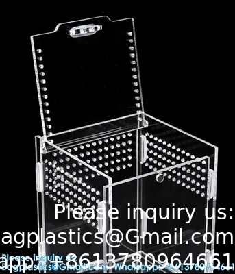 Terrarium de reptiles acrylique à vue dégagée boîte acrylique transparente boîte d'alimentation pour petits animaux insecte
