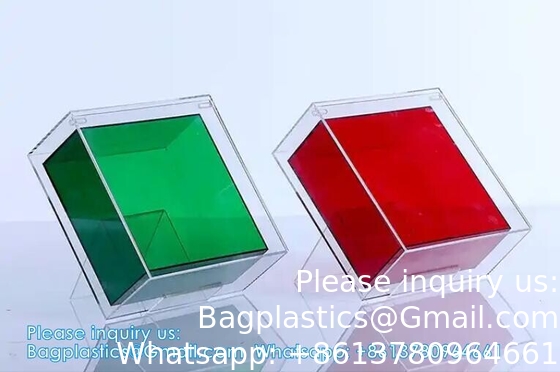Boîte de rangement en double couche en plexiglas