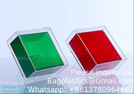Boîte de rangement en double couche en plexiglas