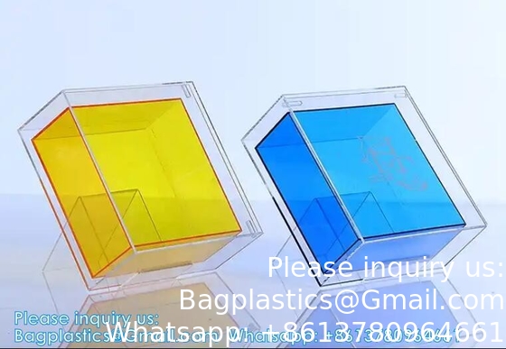 Boîte de rangement en double couche en plexiglas