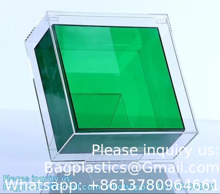 Boîte de rangement en double couche en plexiglas