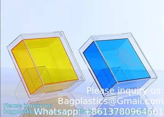 Boîte de rangement en double couche en plexiglas