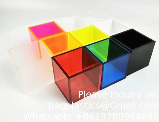 Boîte de couleur acrylique pas cher boîte de distributeur de nourriture acrylique personnalisée de supermarché