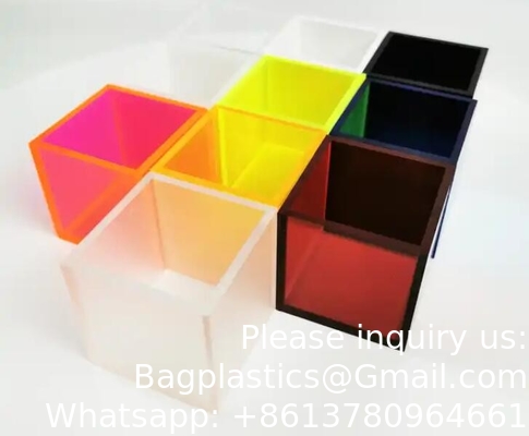 Boîte de couleur acrylique pas cher boîte de distributeur de nourriture acrylique personnalisée de supermarché