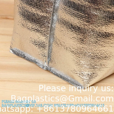 Sacs isolants réutilisables Boîtiers thermiques 13 x 8,5 x 12 Boîtiers métallisés pour boîtiers de déjeuner