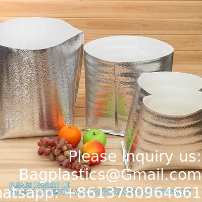 Sacs isolants réutilisables Boîtiers thermiques 13 x 8,5 x 12 Boîtiers métallisés pour boîtiers de déjeuner
