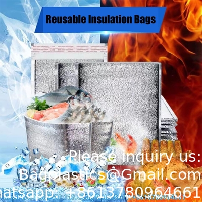 Sacs isolants réutilisables Boîtiers thermiques 13 x 8,5 x 12 Boîtiers métallisés pour boîtiers de déjeuner