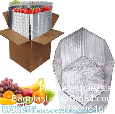 Boîtiers isolés par feuille pour boîtes de 8x8x8 Boîtes de taille-emballage à double face en feuille métallisée isolée Boîtes d'expédition isolées