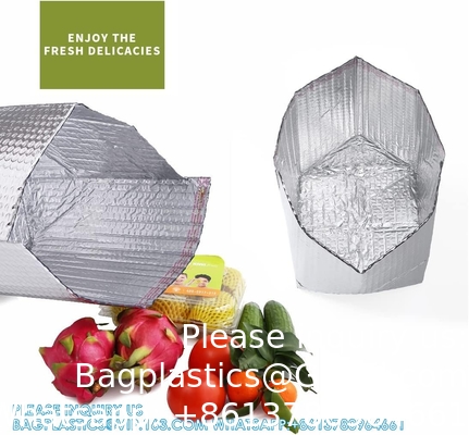 Boîtiers isolés par feuille pour boîtes de 8x8x8 Boîtes de taille-emballage à double face en feuille métallisée isolée Boîtes d'expédition isolées