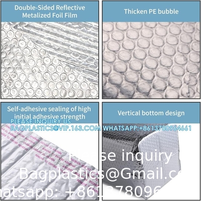 Boîtiers isolés par feuille pour boîtes de 8x8x8 Boîtes de taille-emballage à double face en feuille métallisée isolée Boîtes d'expédition isolées
